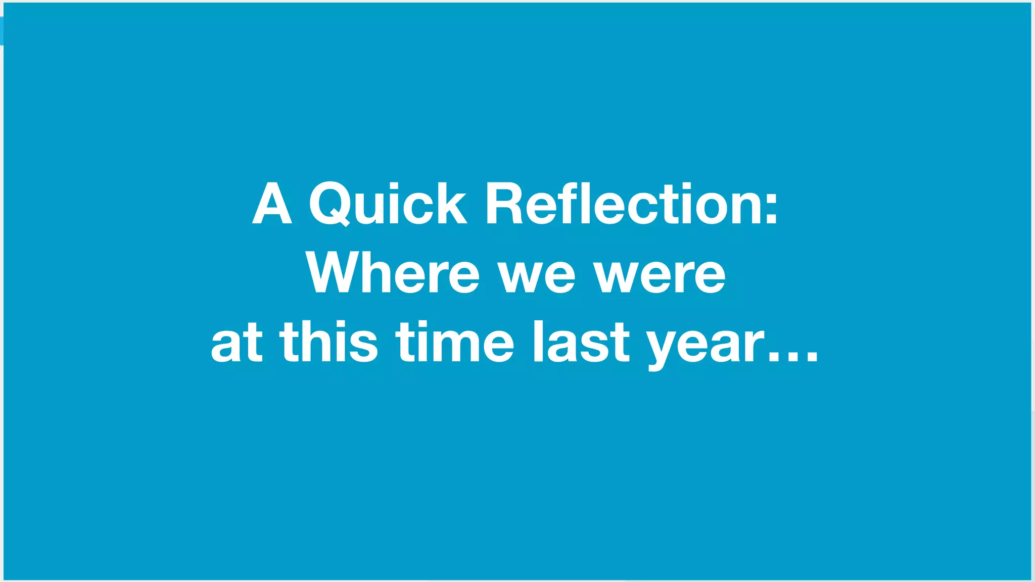 ©2015 Gainsight. All Rights Reserved.
A Quick Reﬂection:
Where we were 
at this time last year…
 