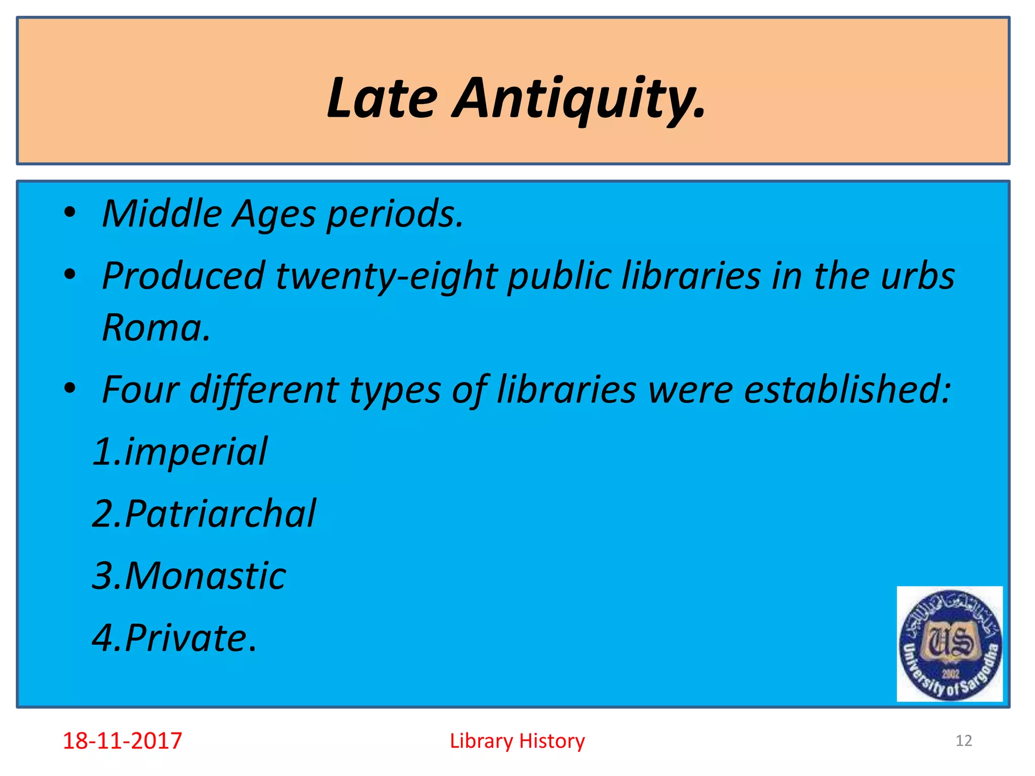 what is a library and library history | PPTX