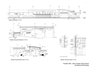 Exterior Elevation N.T.S.




  Section through Auditorium N.T.S.




    Section through Main Entry N.T.S.   Section through Library N.T.S.


                                             Franklin ISD – New Franklin High School
                                                              Architectural Drawings
 