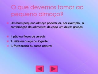 Consequências de não tomar o pequeno almoço.
