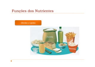 Funções dos Nutrientes


    Glícidos e Lípidos
 