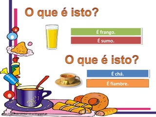 Ohhhhh! Tenta outra vez!
Muito bem!
É frango.É frango.
É sumo.É sumo.
Ohhhhh! Tenta outra vez!
Muito bem!
É fiambre.
É chá.É chá.
http://aprendersembarreiras.blogspot.pt
 