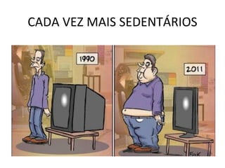 CADA VEZ MAIS SEDENTÁRIOS
 
