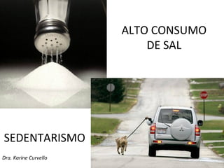 ALTO CONSUMO
                           DE SAL




SEDENTARISMO
Dra. Karine Curvello
 