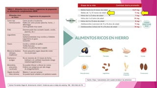 Gómez Fernández-Vegue M. Alimentación infantil. Evidencias para el baby-led weaning. FMC. 2023;30(2):62-70.
Fuente: https://naturalwean.com/cuando-introducir-los-alimentos/
 