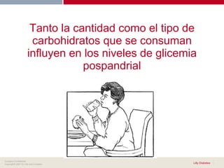 Tanto la cantidad como el tipo de carbohidratos que se consuman influyen en los niveles de glicemia pospandrial 