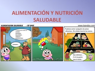 ALIMENTACIÓN Y NUTRICIÓN
SALUDABLE
 