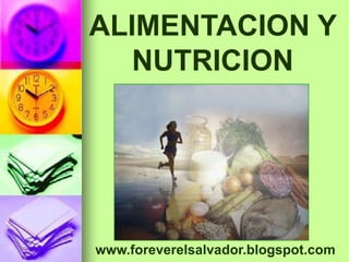 ALIMENTACION Y NUTRICION www.foreverelsalvador.blogspot.com 
