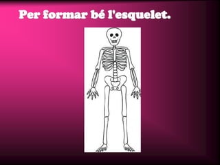 Per formar bé l'esquelet.
 