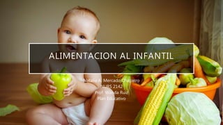 ALIMENTACION AL INFANTIL
Natalia A. Mercado Chaparro
NURS 2142
Prof. Wanda Ruiz
Plan Educativo
 