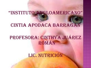 “InstItuto angloamerIcano”

Cintia Apodaca barragán

Profesora: cinthya Juárez
         ROMÁN

      Lic. nutrición
 