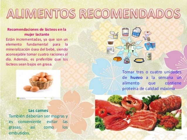 Alimentacion en madres lactantes Alimentacion en madres lactantes
