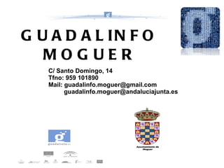 GUADALINFO MOGUER C/ Santo Domingo, 14 Tfno: 959 101890 Mail:  [email_address] [email_address] 