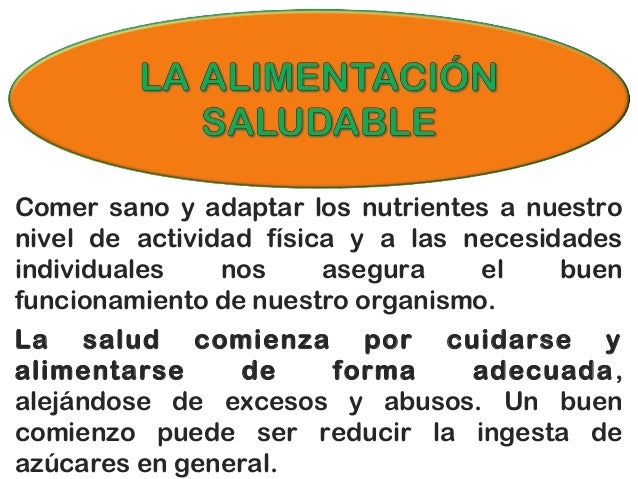 Alimentacion saludable y actividad fisica sana Alimentacion saludable y actividad fisica sana