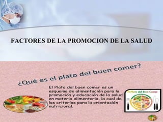 FACTORES DE LA PROMOCION DE LA SALUD
 