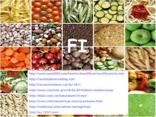 FI
http://www.aula2005.com/html/cn3eso/05nutricio/05nutricio.htm
http://recetasdecocinablog.com
http://tarracovinoleum.cat/?p=1811
http://www.nutricion.pro/18-03-2010/dieta-mediterranea/
http://blocs.xtec.cat/naturalsom/3r-eso/
http://www.infermeravirtual.com/ca-es/home.html
http://medicinas-alternativas.net/tag/fruta
http://es.123rf.com/
 