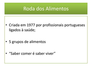 Roda dos AlimentosOs consumidores devem ter a garantia de que os alimentos disponíveis no mercado são seguros, ou seja, que o seu consumo não representa risco para a saúde. A Roda dos Alimentos informa sobre as regras necessárias para uma alimentação equilibrada.
