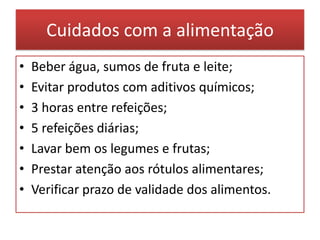 Importância do exercício físicoFundamental para a saúde e é um complemento essencial para uma alimentação equilibrada.O melhor exercício é aquele no qual participem grandes massas musculares, de modo que os músculos utilizem principalmente as reservas de gordura.Praticar exercício físico 30 a 40 minutos, diariamente ou 3 a 5 vezes por semana!