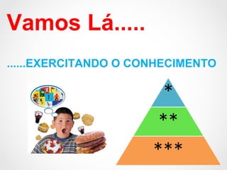 Vamos Lá.....
......EXERCITANDO O CONHECIMENTO
 