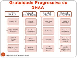 Gratuidade Progressiva do
                  DHAA




19
     Deputado Federal Nazareno Fonteles
 
