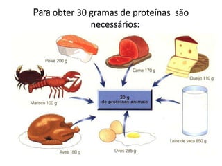 Para obter 30 gramas de proteínas são
              necessários:
 