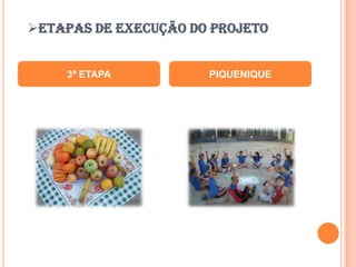 ETAPAS DE EXECUÇÃO DO PROJETO


    3ª ETAPA          PIQUENIQUE
 