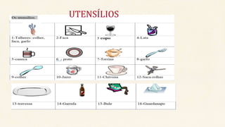 UTENSÍLIOS
 