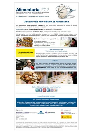 Discover the new edition of Alimentaria (Dubai)