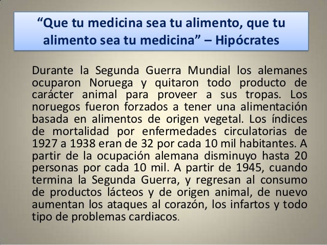 â€œQue tu medicina sea tu alimento, que tu alimento sea tu medicinaâ€ â€“ HipÃ³cratesDurante la Segunda Guerra Mundial los alema...