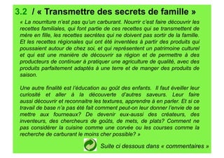 courts circuits : l'Alimentation Responsable (Partie 3)