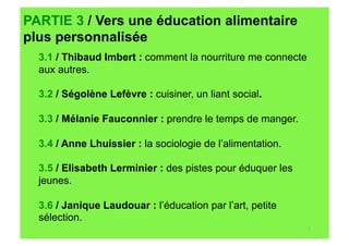 courts circuits : l'Alimentation Responsable (Partie 3)