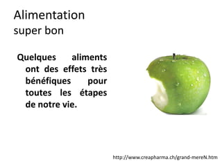 Alimentation : 2 litres d’eau par jour
 