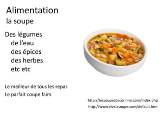 Super bon
Laitue : calme et fortifie
Epinards: fortifie et calme
Carotte : crue ou cuite, le top
La tomate : avec basilic, sauge, épices
Avec un filet d’huile d’olive ou de colza…
 