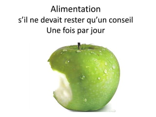 Alimentation 2 épices à part
Curcuma + poivre : 1 cuillère à café par
jour : bon pour tout
Gingembre : avec de l’eau, en sirop, cru,
cuit, frit
 