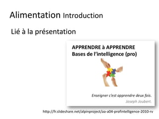 Alimentation
Les tisanes
Thé vert + citron : à 1h30 des
repas
Le thé vert doit être bu dans la demi-heure pour
garder ses vertus
et
comme le café ou le thé à 1h30 des repas…
Roobois : énergie, remplace
le café
http://www.slate.fr/story/59177/the-vert-antyoxidants-cardiovasculaire
http://www.passeportsante.net/fr/Nutrition/EncyclopedieAliments/Fiche.aspx?doc=the_nu
http://www.passeportsante.net/fr/Solutions/PlantesSupplements/Fiche.aspx?doc=rooibos_ps
 