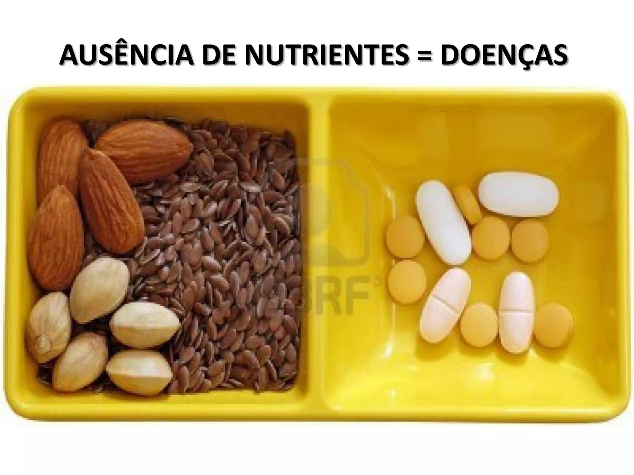 AUSÊNCIA DE NUTRIENTES = DOENÇAS