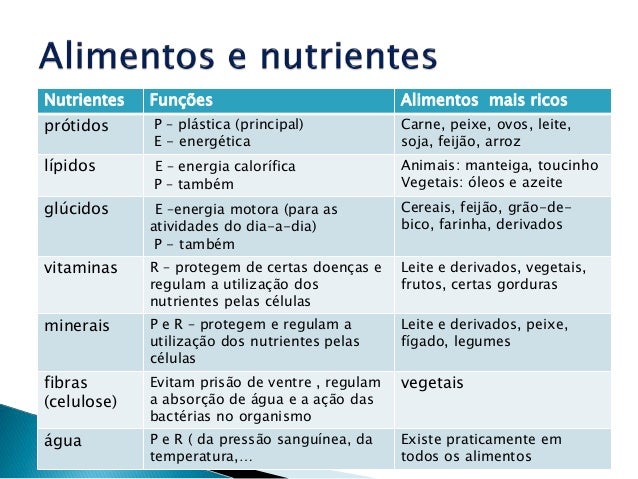 Nutrientes: O Que São, Função, Tipos, Resumo – WLYSN