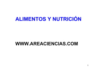 WWW.AREACIENCIAS.COM ALIMENTOS Y NUTRICIÓN 