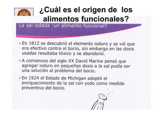 ¿Cuál es el origen de los
alimentos funcionales?
 