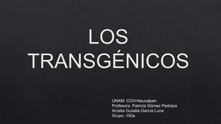 UNAM: CCH-Naucalpan
Profesora: Patricia Gómez Pedraza
Arcelia Guiséla García Luna
Grupo: 150a
 