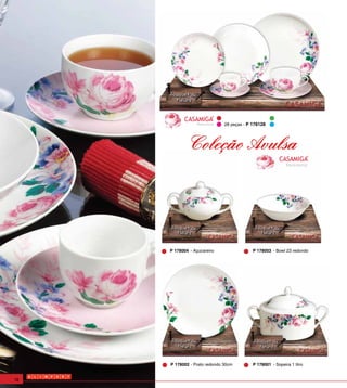 Backstamp    28 peças - P 178128




            Coleção Avulsa
                                                            Backstamp




     P 178004 - Açucareiro                 P 178003 - Bowl 23 redondo




     P 178002 - Prato redondo 30cm         P 178001 - Sopeira 1 litro


18
 