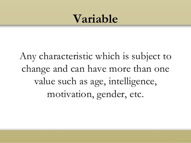 what does variable mean in research