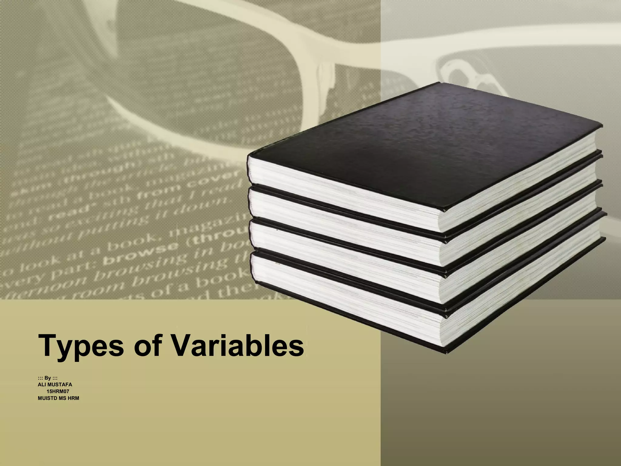 Types of Variables | PPT
