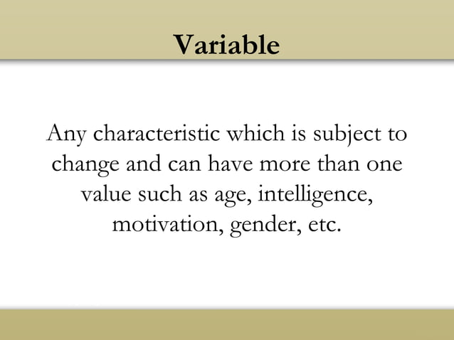 Types of Variables | PPT