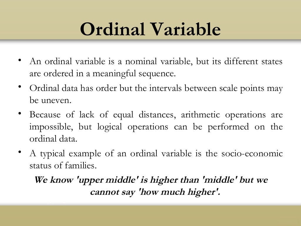 Types of Variables