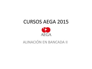 CURSOS AEGA 2015
ALINACIÓN EN BANCADA II
 