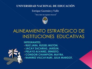 UNIVERSIDAD   NACIONAL DE EDUCACIÓN Enrique Guzmán y Valle “ Alma máter del magisterio Nacional ” 