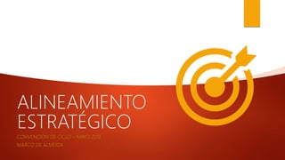 ALINEAMIENTO
ESTRATÉGICO
CONVENCIÓN DE CICLO – MAYO 2018
MARCO DE ALMEIDA
 