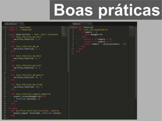 Boas práticas
 