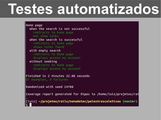 Testes automatizados
 